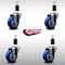 Service Caster 3.5'' SS Blue Poly Wheel Swivel 1-3/8'' Expanding Stem Caster Set, 4PK SCC-SSEX20S3514-PPUB-BLUE-138-4 - alternate 2